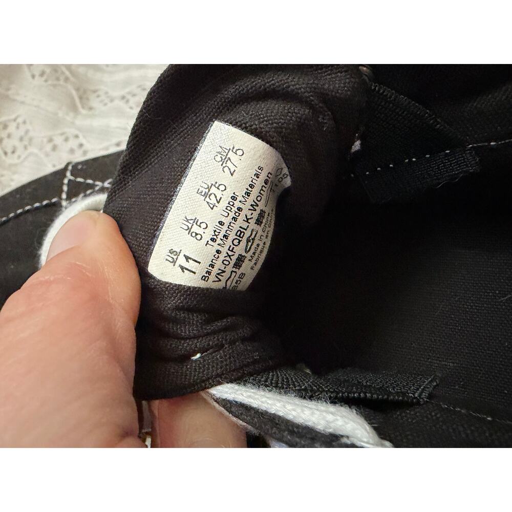 Vans Tory Black Canvas Lace Up Sneakers Women's Size 11 NWT With Box - Picture 7 of 7